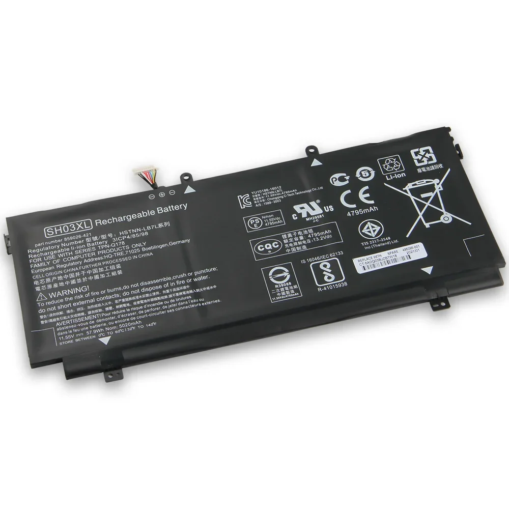 

SH03XL TPN-Q178 Replacemen Battery For HP Spectre X360 HSTNN-LB7L 13-W020TU CN03XL 13-AC013TU High Quality Batteries With Tools