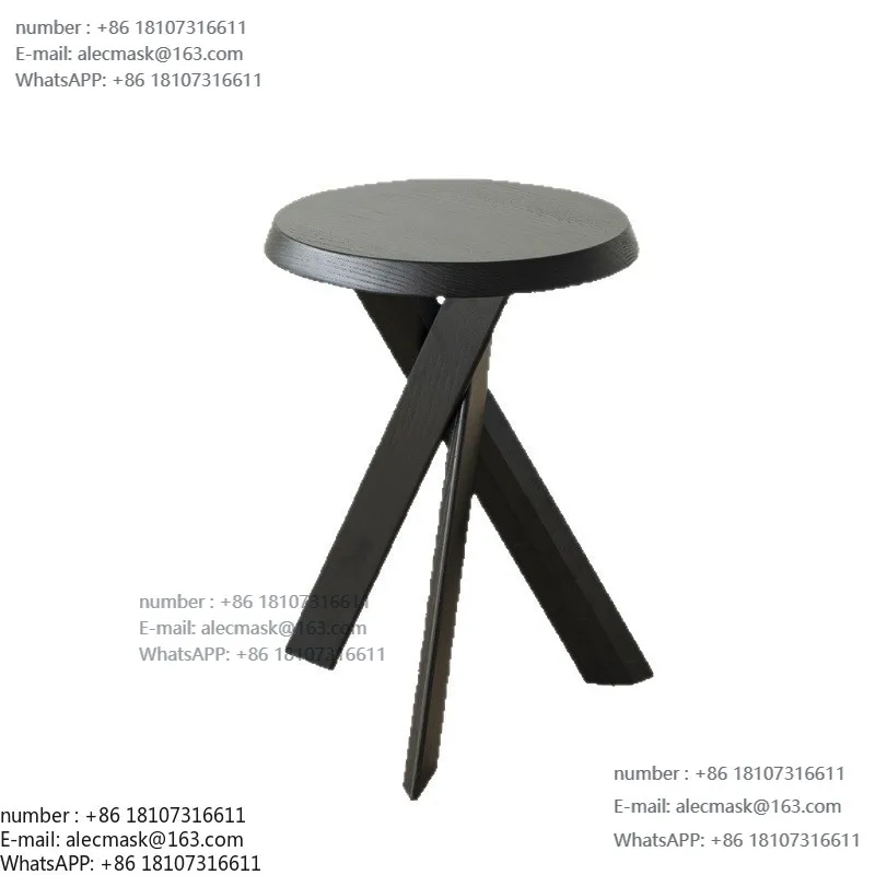 

Retro solid wood side table, Japanese wabi-style coffee table, solid wood stool modern