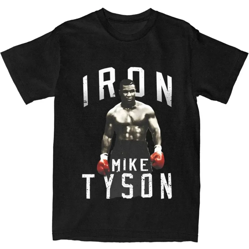 Mike Tyson Boxing Retro Boxing T-Shirt Beach Aesthetic T-Shirts 100% Cotton Hipster Tee Shirt Men Short-Sleeve Pattern Top Tees