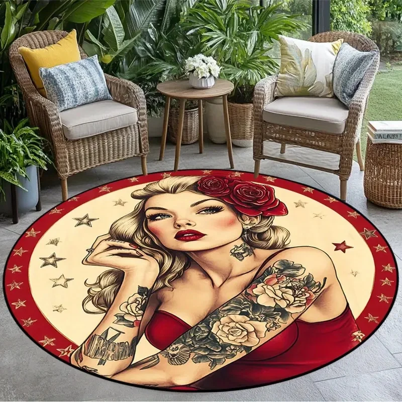 Retro Victorian Style Beauty Print Pattern Fashionable Circu