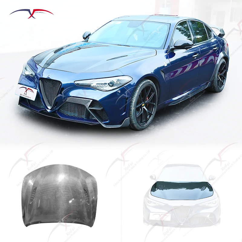 

Suitable For Alfa Romeo Giulia Body Kit Engine Cover Ventilation New Enhanced Car Appearance With Four Leaf Clover Design