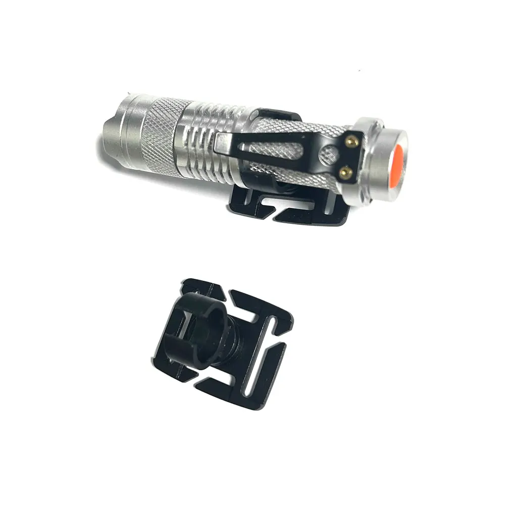 회전식 U형 링 플래시라이트 작업용 백팩 램프 야외 하이킹 등반용 팩 라이트 홀더 물 파이프 폴 도구 클램프 숄더 테이프 클립