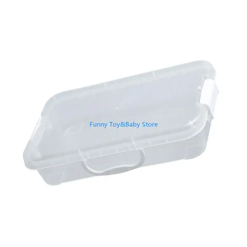 Contenitori impilabili per giocattoli portatili con scatola sabbia per bambini con coperchio per artigianato artistico C90B