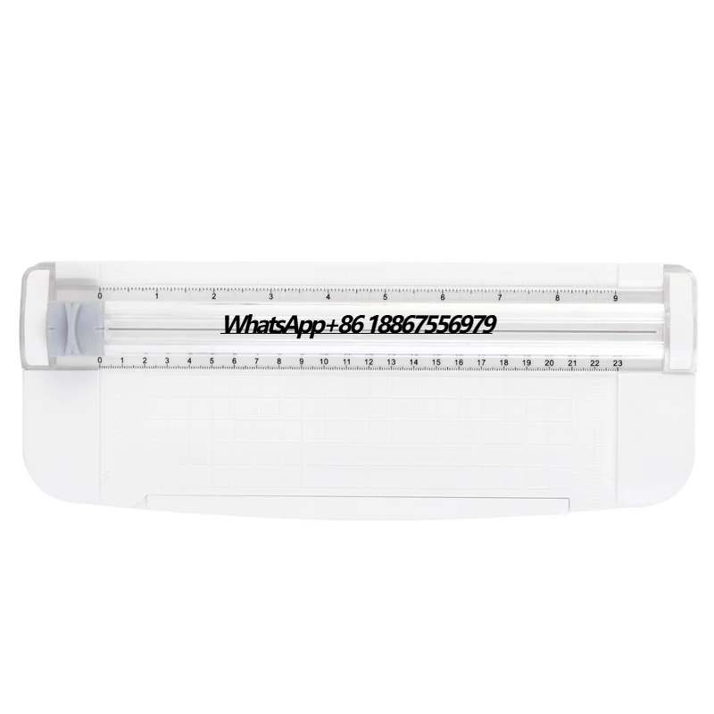 

Deli TD800 White Multifunctional Paper Cutter for School Mini Portable Paper Trimmer Photo Cutting Knife 48pcs Per Carton Set
