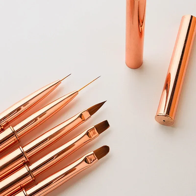 5 نمط مسمار الفن جل الأشعة فوق البنفسجية من الأكريليك تمديد منشئ حجر الراين اللوحة فرشاة خطوط بطانة نمط رسم القلم مانيكير أداة