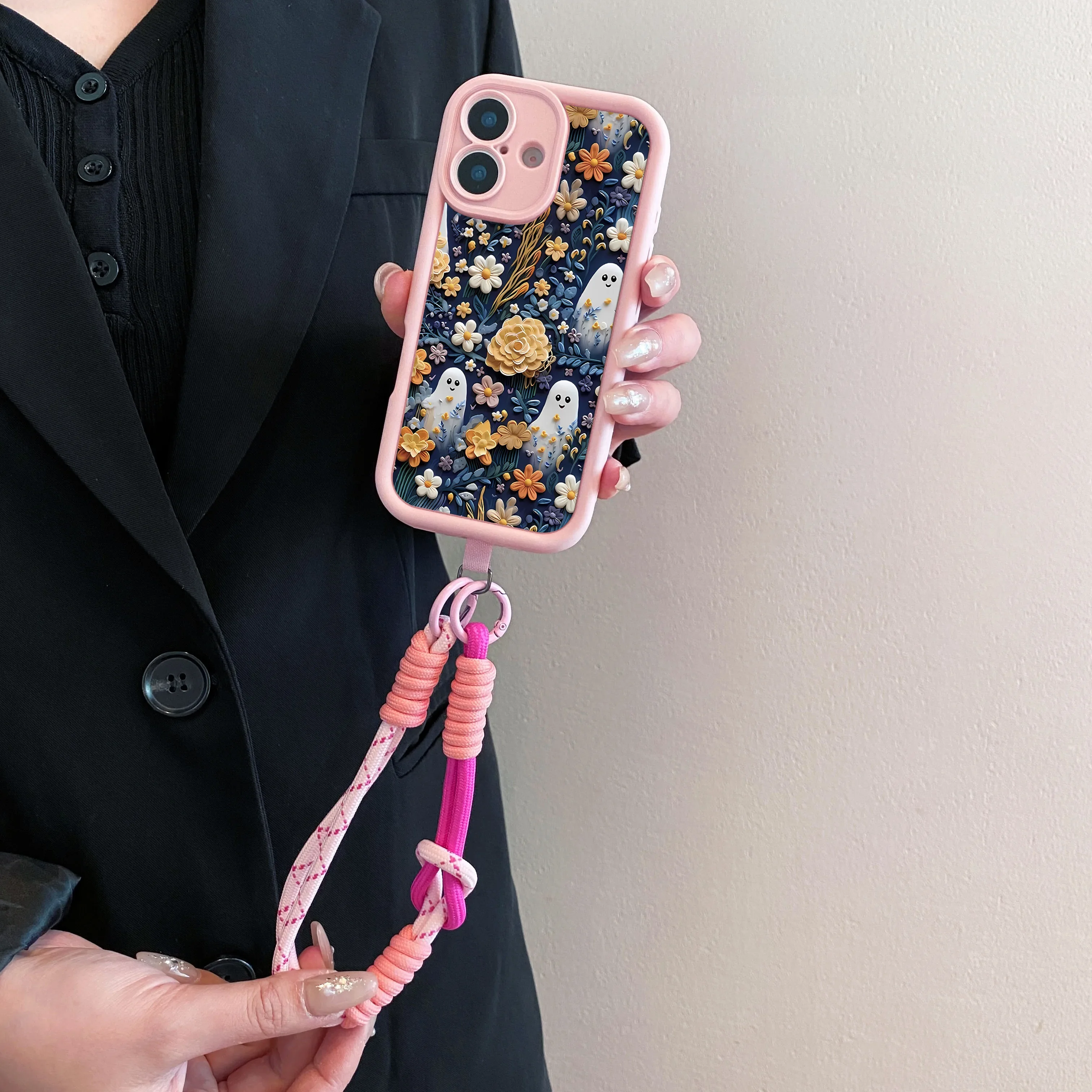 Ypm5Crossbody الحبل جراب هاتف ل Redmi ملاحظة 14 13 12 11 10 9 8 7 برو زائد 14s 13C 12C 14C 9C 10C هالوين المعصم سلسلة غطاء