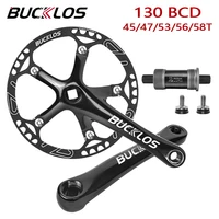 BUCKLOS 130BCD juego de bielas de bicicleta plegable 45T 47T 53T 56T 58T 130 BCD BMX juego de manivela plato de bicicleta plegable