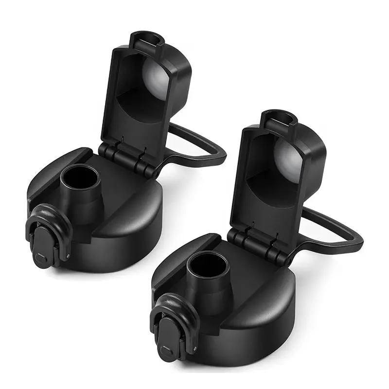 BHTS-4Pcs Auto Spout Lid For Hydro Flask Wide Mouth 12, 16, 18, 20, 32, 40, 64Oz, Replacement Wide Mouth Lid With Button Lock