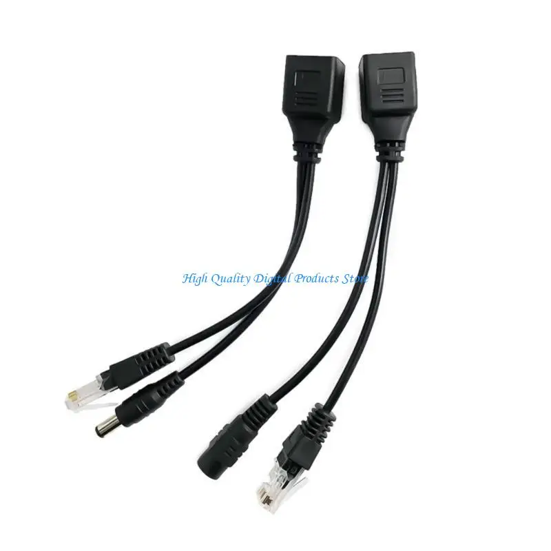 u2je poe justing jit مع مقابس DC5.5x2.1mm لإرسال طاقة موثوق للأجهزة ملحق مكتب استخدام المكتب المنزلي