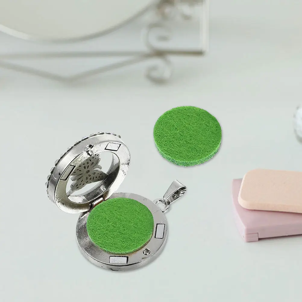 

50 шт. хлопковых диффузорных подушечек для эфирных масел, круглые сменные подушечки для ароматерапевтических ожерелий, аксессуары для диффузоров-кулонов