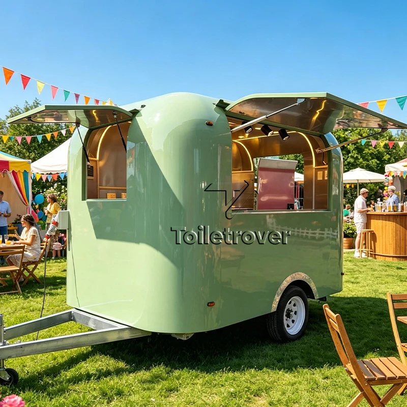 Commercial Kitchen Trailer - Mini Rimorchio Personalizzato per Fast Food,
