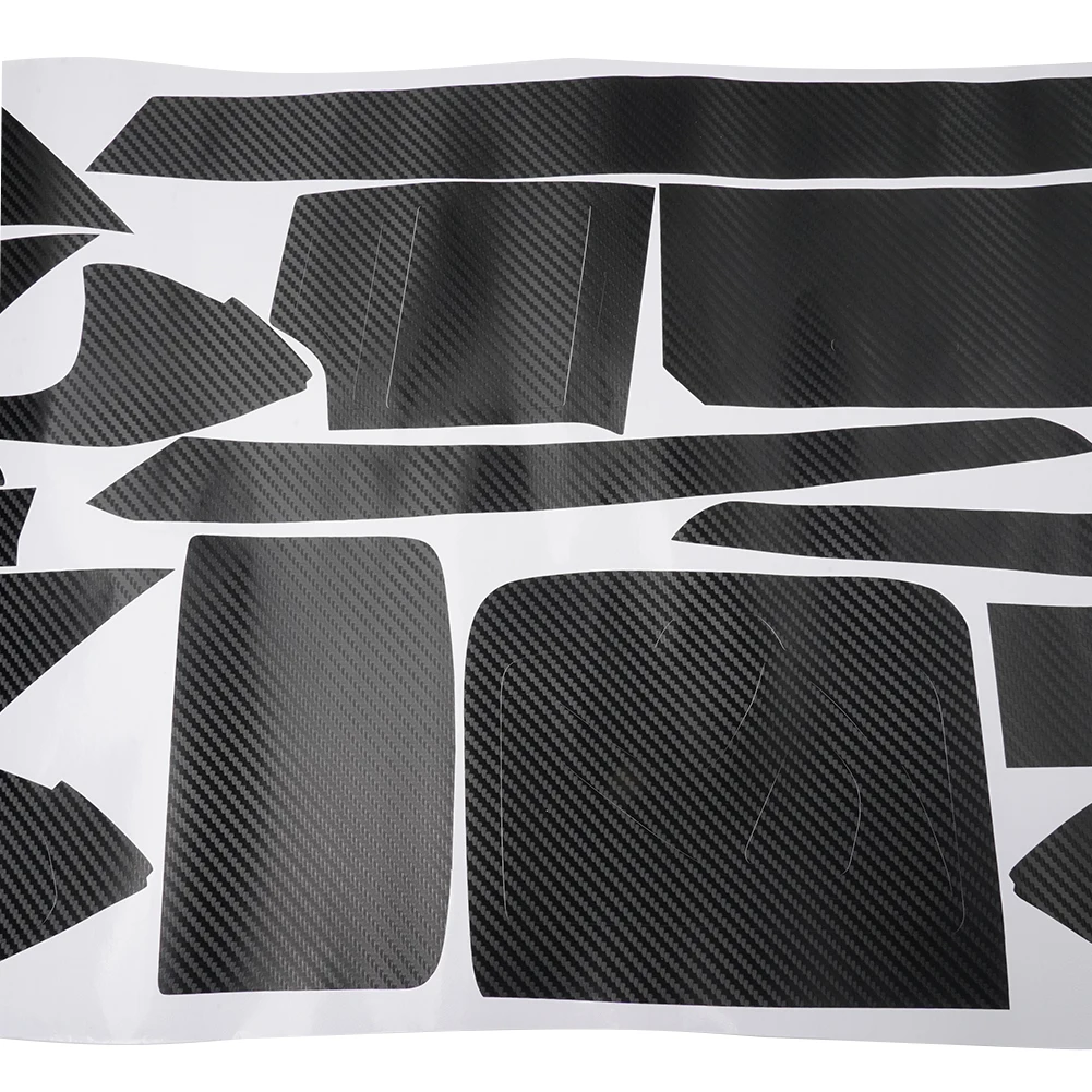 

Наклейки для автомобиля, комплекты интерьера, солнцезащитный крем, 3D аксессуары из углеродного волокна, черное углеродное волокно для левостороннего вождения