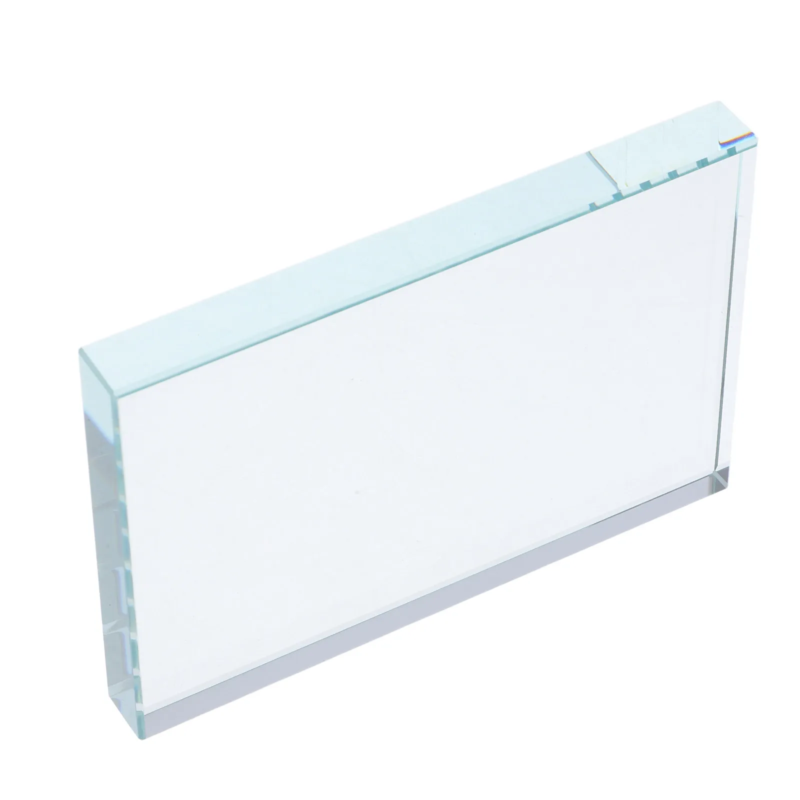 Glass Clear Square Decorative Paperweight Heavy Block Dressmaking Sewing Painting Office Desk