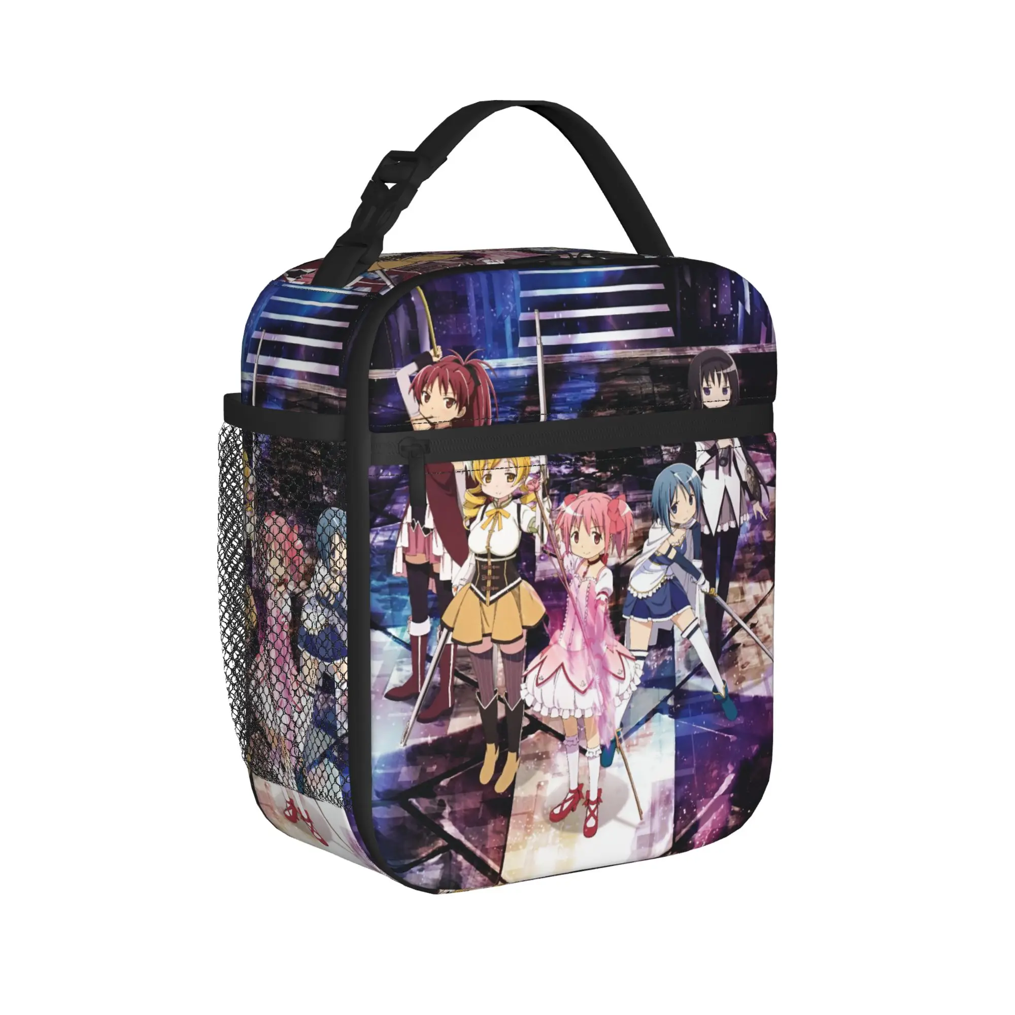 Puella Magi Madoka Magica Anime Thermal Insulated Lunch Bag  Reusable Food Container Bags Thermal Cooler Lunch Boxes