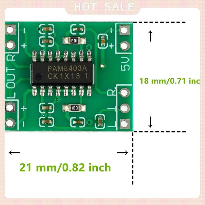 24-Hour Delivery 40 PCS PAM8403 Module Super Mini Digital Amplifier Board 2 X 3W Class D Digital 2.5V To 5V Power Amplifier Boar