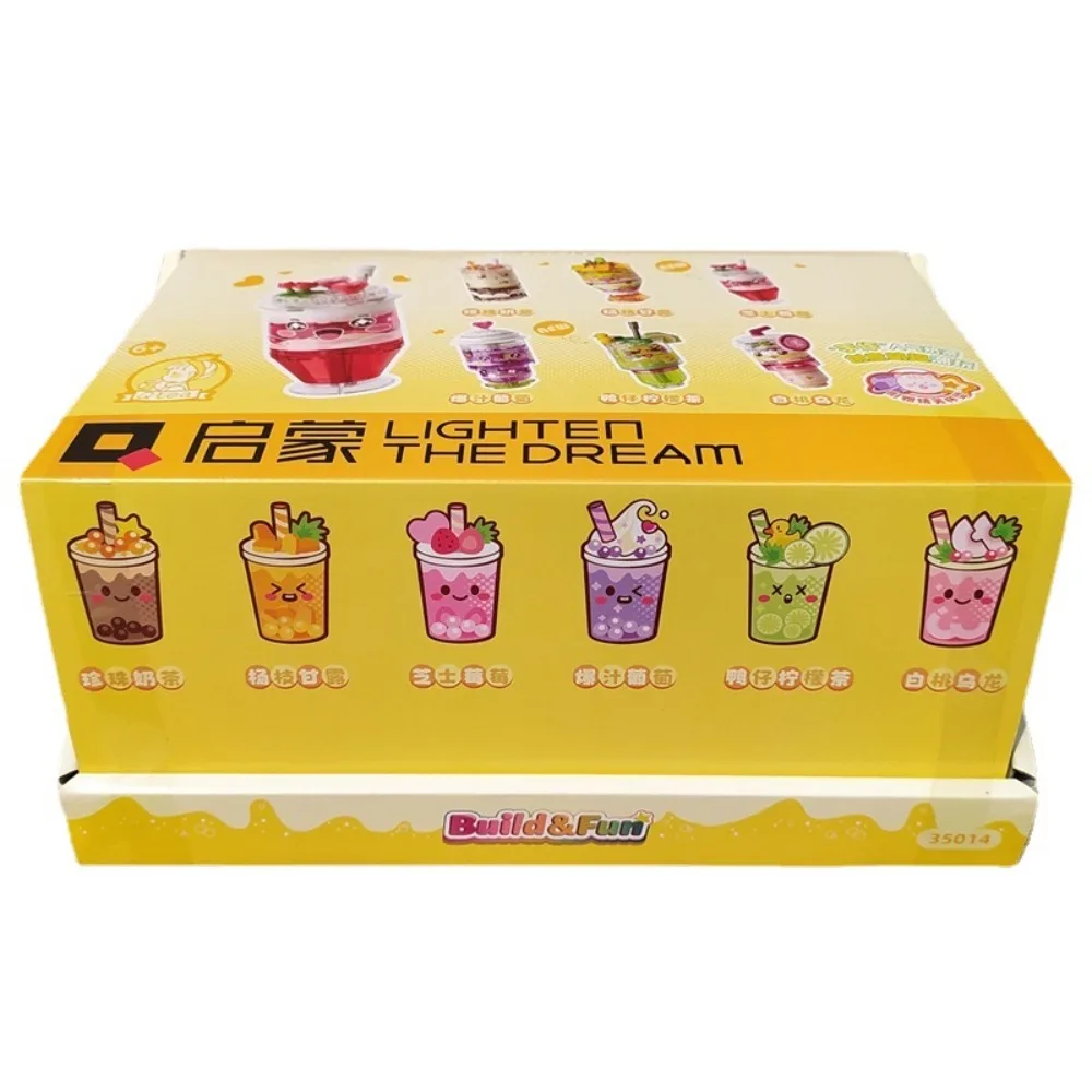 Keeppley Building Blocks Milk Tea Shop Simulate The Production of Milk Tea Assembling Building Block Models Children Event Gift