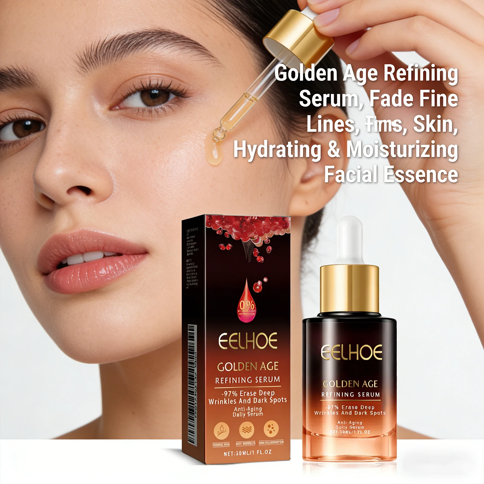 Golden Age Refining Serum Deeply Nourishing Reduce Fine Line Lift and Tighten the Skin Control Oil Moisturizing Facial Essence