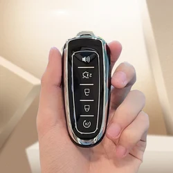 5 Buttons TPU Key Shell Flip Folding Key Case For Ford Edge Focus Flex Explorer Taurus Lincoln MKS MKT MKX Protector