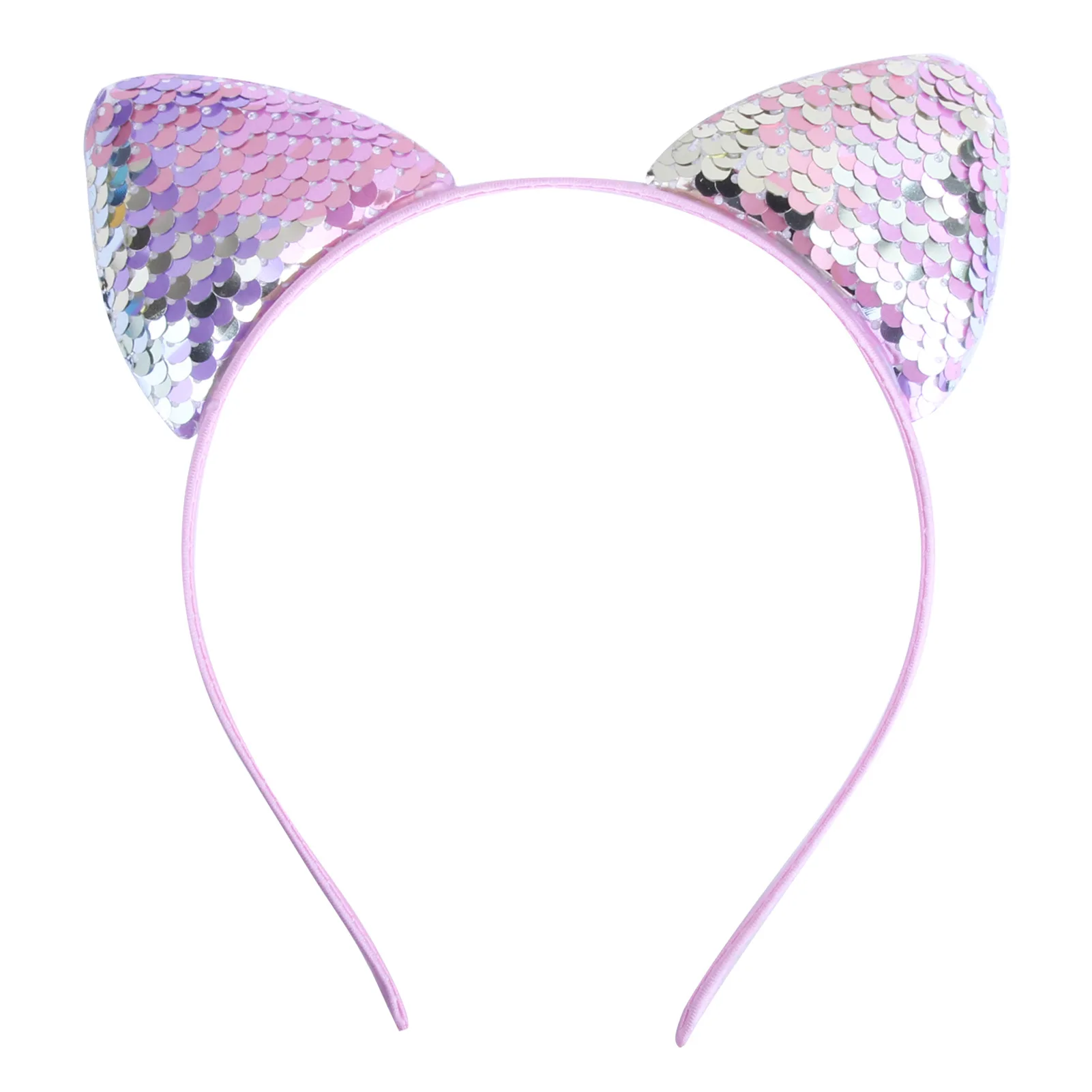 New Children\'s Sequined Explosive cartoon sweet headband custom flip fish scale sequin cat ear jewelry Accessories Headwear