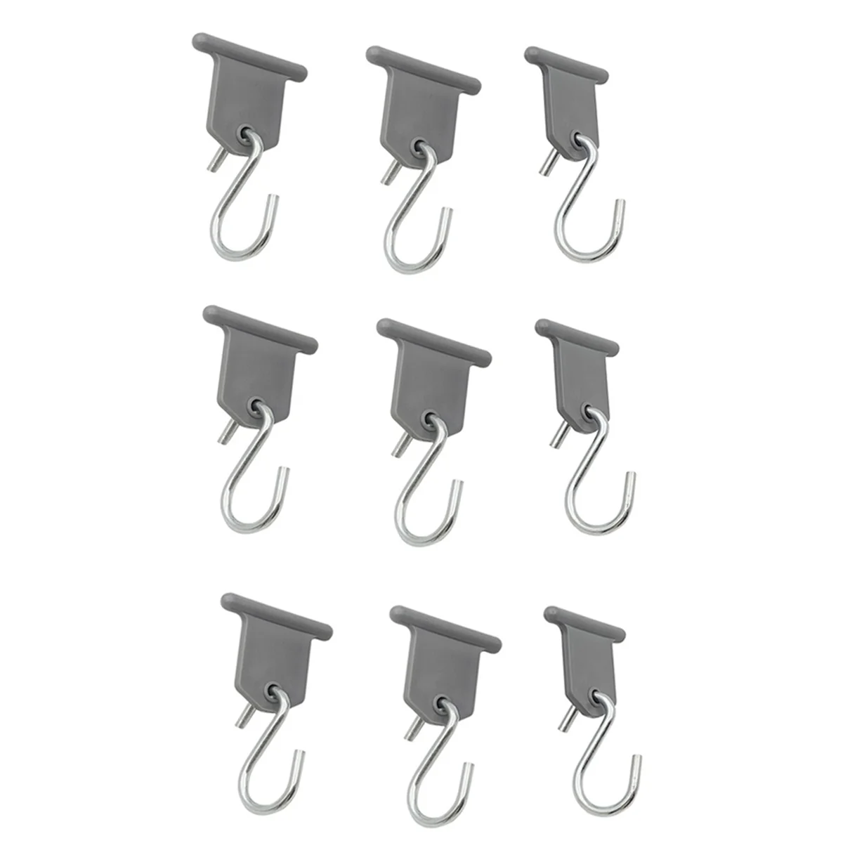 9Pcs S-Shape Camping Awning Hooks Clips Racks Tool Awning Clothes Hooks RV Tent Hangers Light Hangers for RVs Caravan