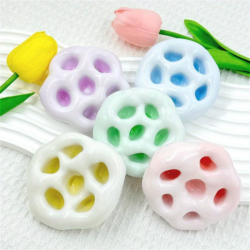 ミニチュアクリエイティブおもちゃ - 柔らかく成形可能なサンドボール生地、斬新な絞りおもちゃ、カラフルなアイススキン模造もち米B