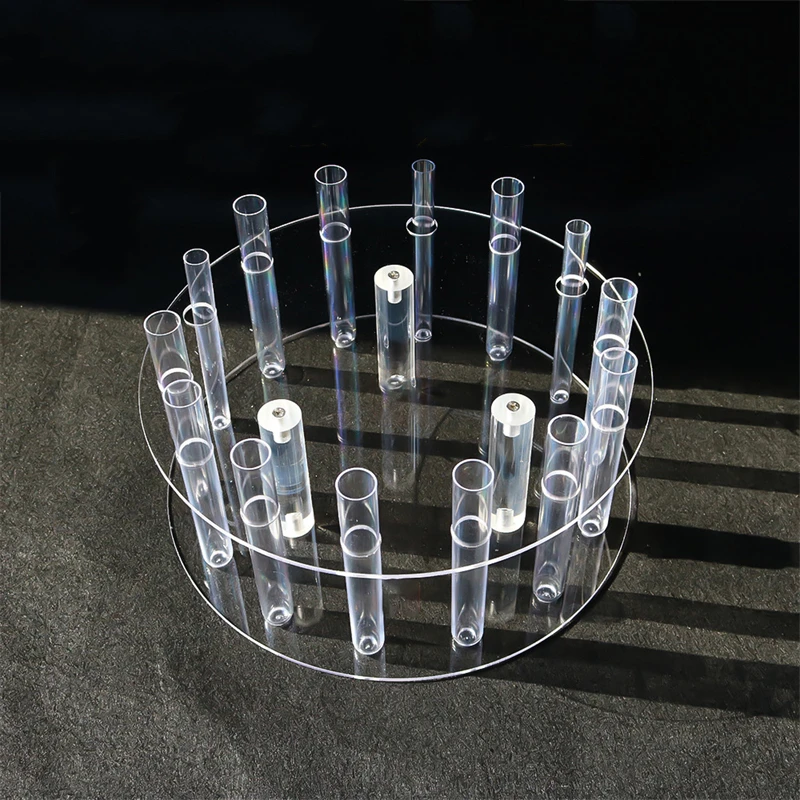 Acrylic Cake Display Board Round Cake Edge Smoother Scraper Tray DIY Refillable Flowers Board Base Clear Cake Stand Tools Decor