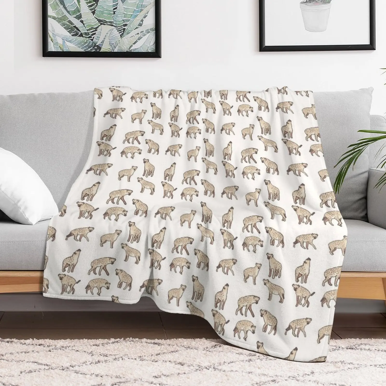 hyena pack Throw Blanket Travel Size Cozy Blanket for Plane Train