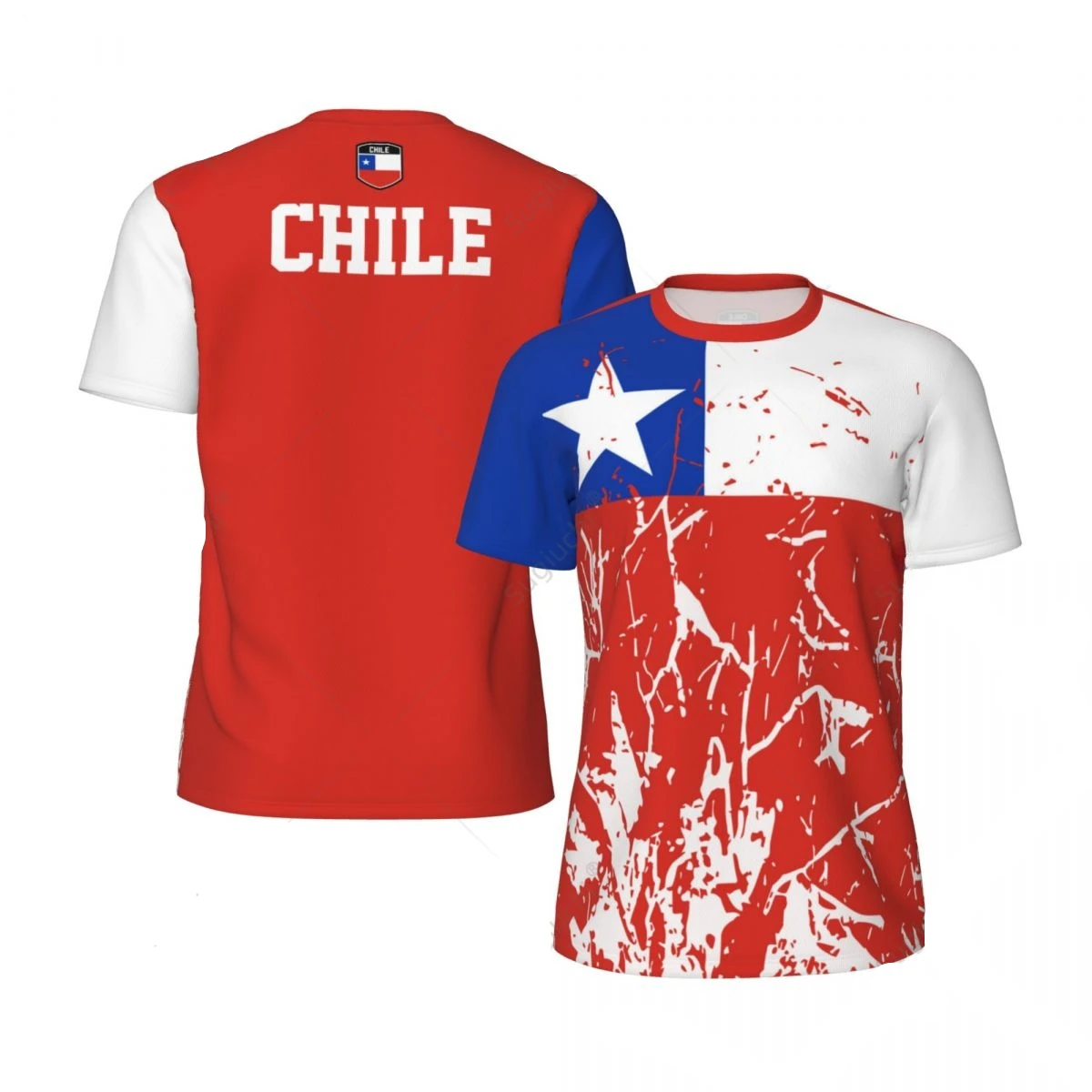 Chilean Flag 3D Printed Casual T-shirt, Purchase Summer Breathable Comfortable Tops Men and Women Loose Street Harajuku T-shirt