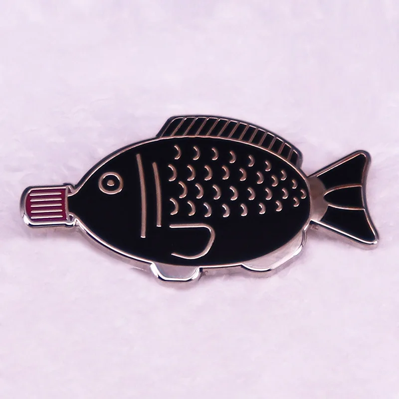 Bouteille de poisson Soy aissce, broche de poisson sushi, épinglette, insigne de cuisine japonaise, accessoire