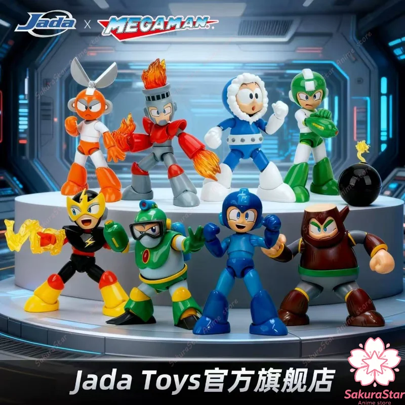 

【In Stock】Jada Toys Mega Man Series Ice Fire Elec Bubble Tree Man Classic Game Character Action Figure Collectible Model Toy