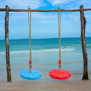 Saucer tree swing round tree swing for outdoor use swing climbing rope tree swing set accessories for kids and adults