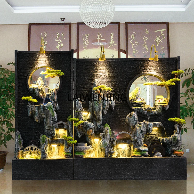 Water curtain wall rockery ecological fountain indoor and outdoor landscape courtyard fish pond villa home decoration