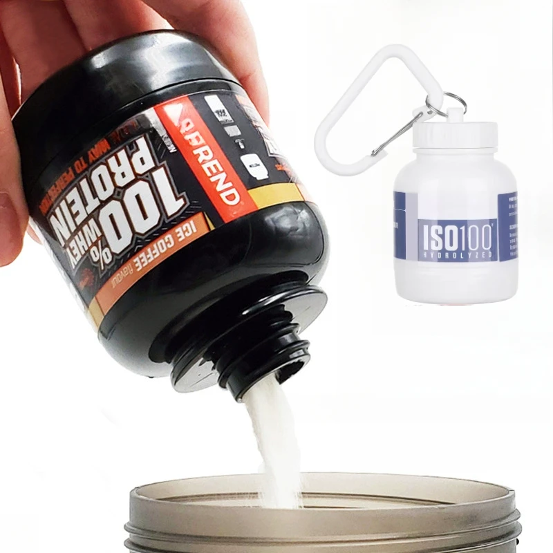 Recipiente portátil para suplemento de proteína em pó, 100/200ml