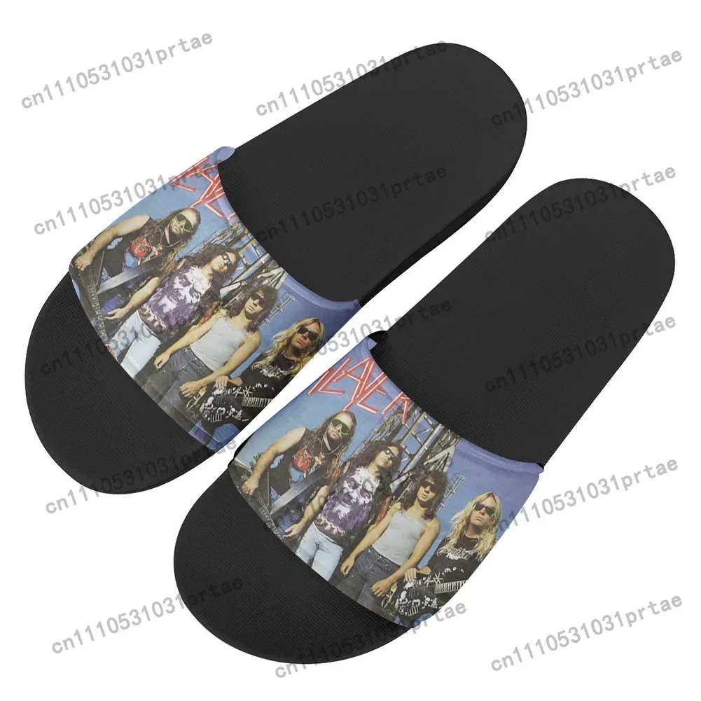 Slayer Heavy Metal Rock Band Home Clog Mens Women Youth Boy Girl Sandals Shoes Tang Garden Custom Made Breathable Shoe Beach