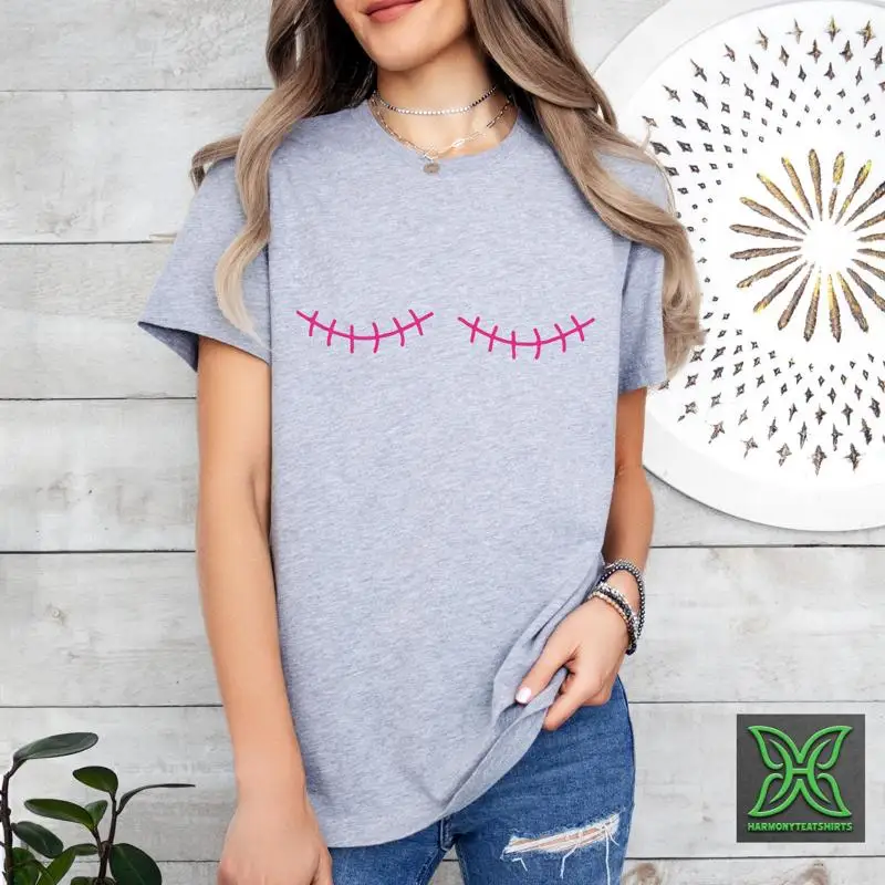 Mastectomy Scar T Shirt Breast Surgery Cancer Awareness Boobie Double S Post Survivor
