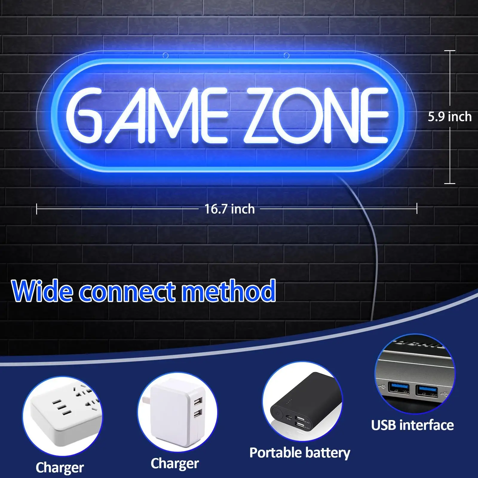 Game Room Neon Signs Custom Led Lights for Bedroom Gaming Decor Room Boys Teen Kids Gifts Party Wall Gamer Decorations