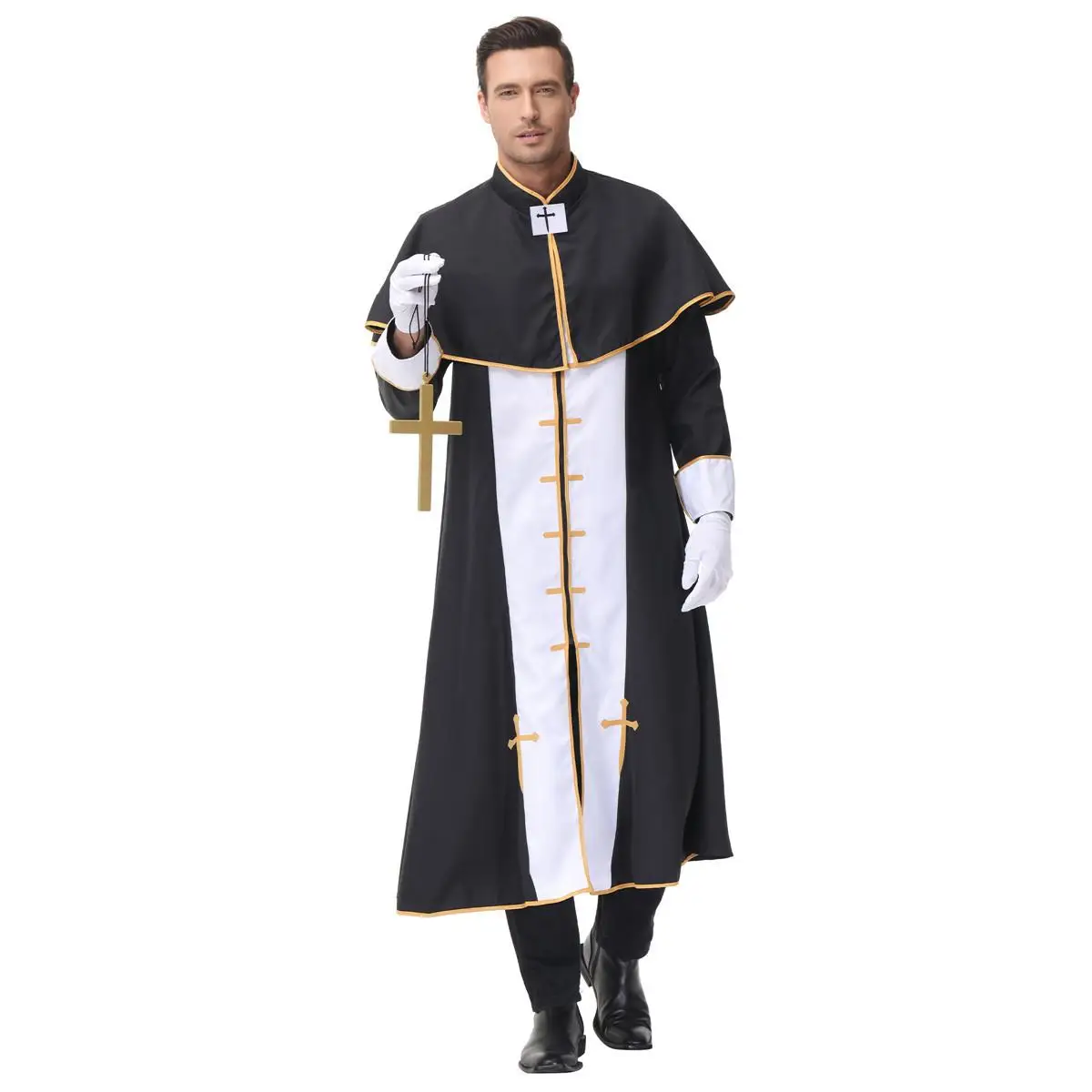   Novo medieval feiticeiro sacerdote cosplay traje loween morte deus robe role-plang outfit traje tradicional chinês feminino