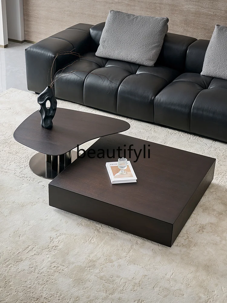 

Italian Minimalist Irregular Sofa Side Table Light Luxury Living Room Home Mobile Coffee Table
