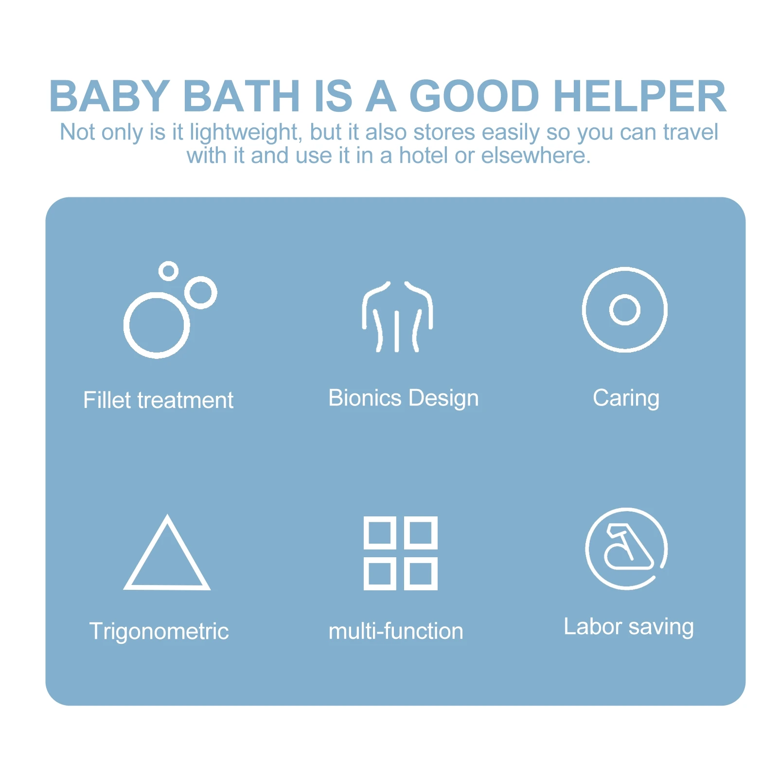 

Lightweight Foldable Bath Anti-Slip Seat For Strong Suction Bathtub Seat Newborn Bathing Chair Household Travel Use