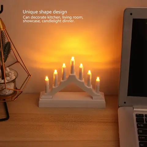 Candle Lamp LED Candle Lamp Mini Bridge Shape Night Light for Festivals Christmas Party Decoration Light Fixtures Night Light