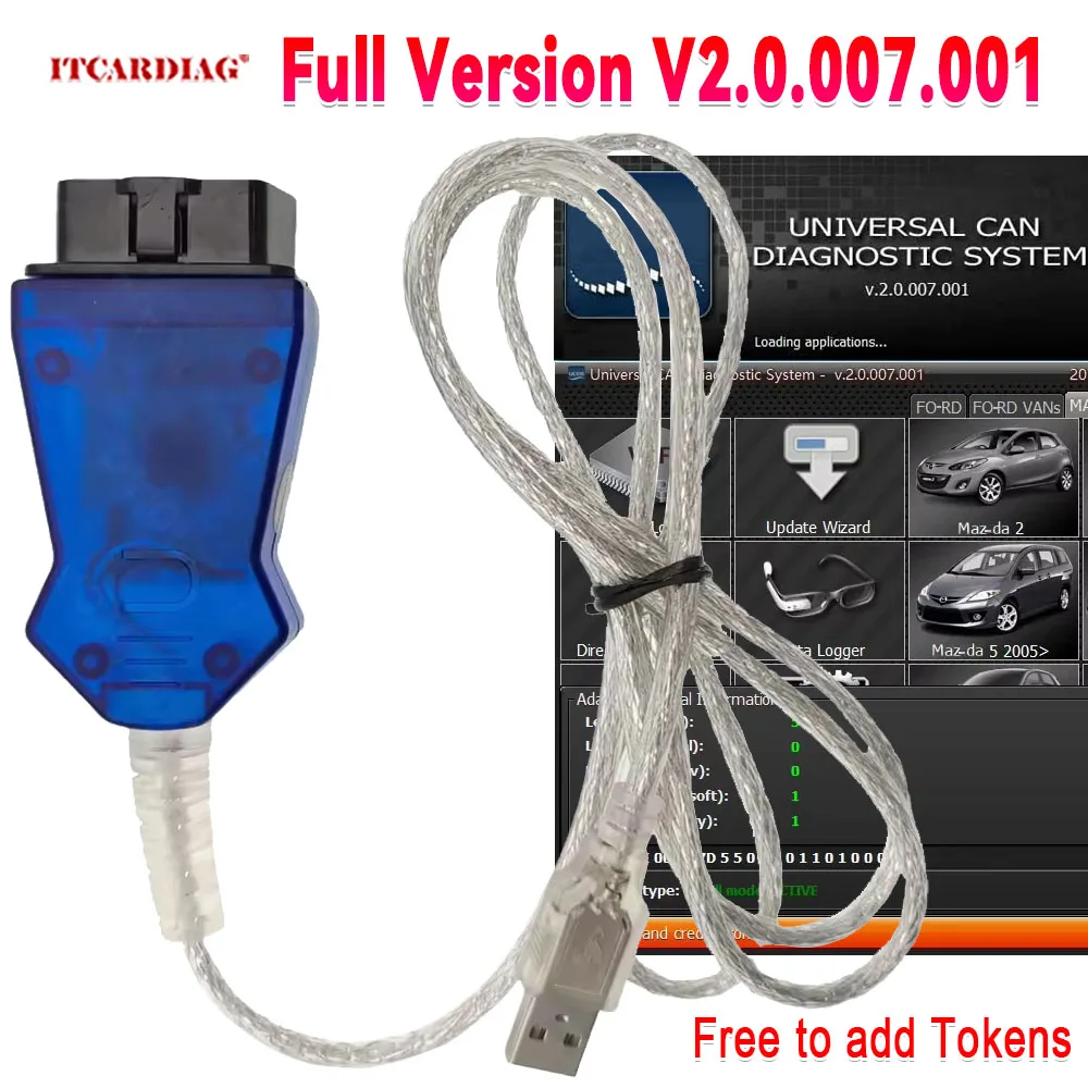 

For UCDS Full Version V2.0.007.001 Diagnose PCM BCMII GEM by CAN BUS Full Extended License VS VCM2 UCDS Pro+ For Ford For Mazda