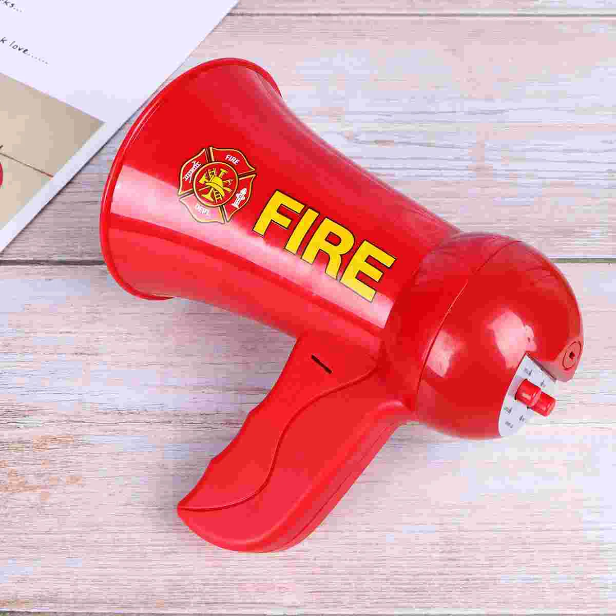 1PC Mini Megaphone Toy Firemen Toys Set Simulated Voice Microphone Toy Imitation Fire Cosplay Megaphone Toy Fire Fighter's Megap