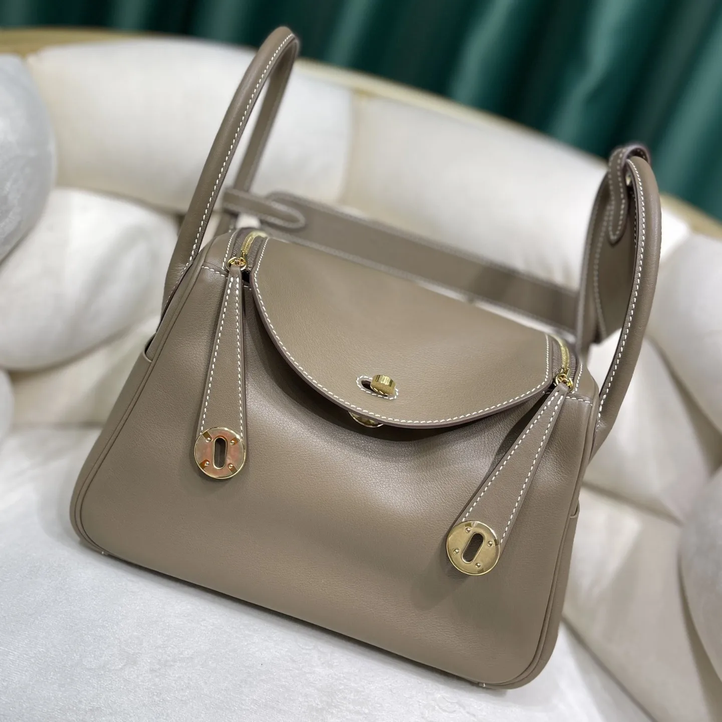 Caslan Lindy Swift cuero hecho a mano hilo de cera nueva moda versátil de gran capacidad de mano bandolera de un solo hombro para mujer...