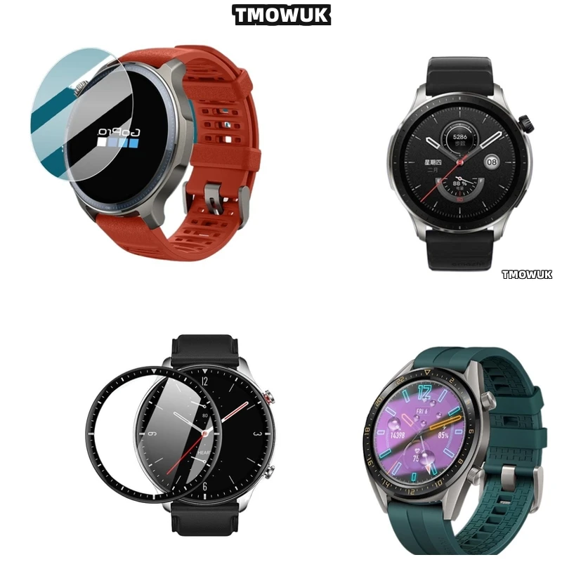 

For Amazfit GTR Cheetah Pro Active Edge Balance 2 Falcon - Anti - Scratch 9H Hard Tempered Glass Screen Protector, HD