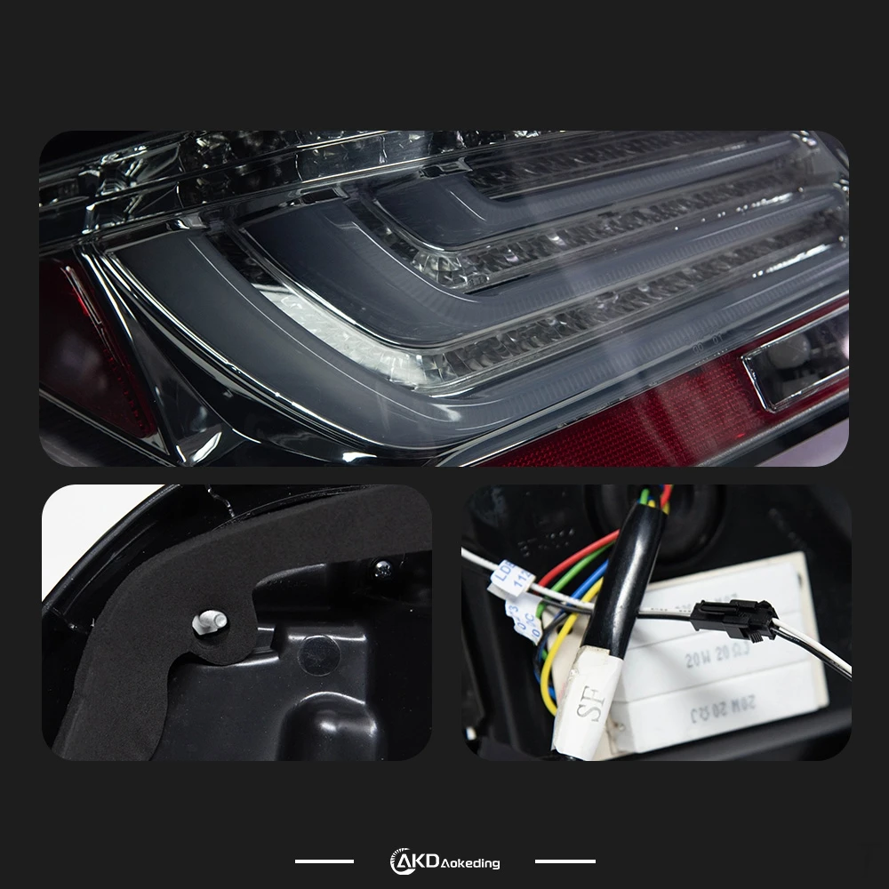 2 قطعة أضواء السيارة لسيارات BMW E60 523I 530I مصباح ليد خلفي 2003-2006 مصباح إيقاف خلفي إشارة الفرامل DRL عكس اكسسوارات السيارات