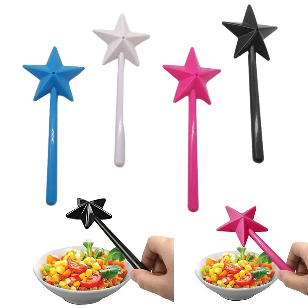 High Quality Plastics Salt Shakers Star Long Hand Seasoning Shaker Household Refillable Salt Pepper Magic Wands BBQ Supplies