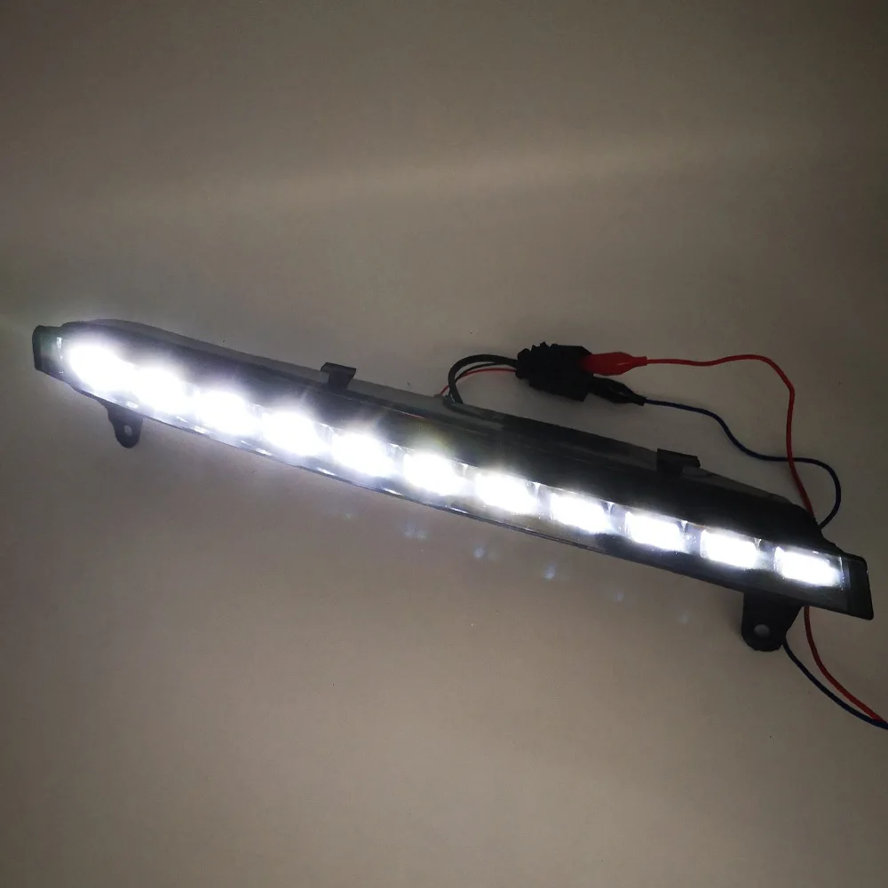 1PC Right LED DRL For Audi Q7 2006-2009 Static White Amber Turn Signal Light Waterproof 12V Car Front Fog Lamp Modification