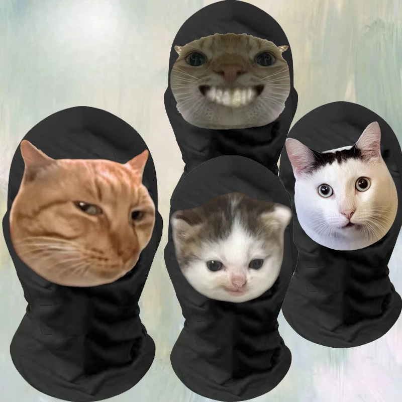Mock cat pattern headband hat translucent party team building activity prank new funny and interesting mask abstract headband