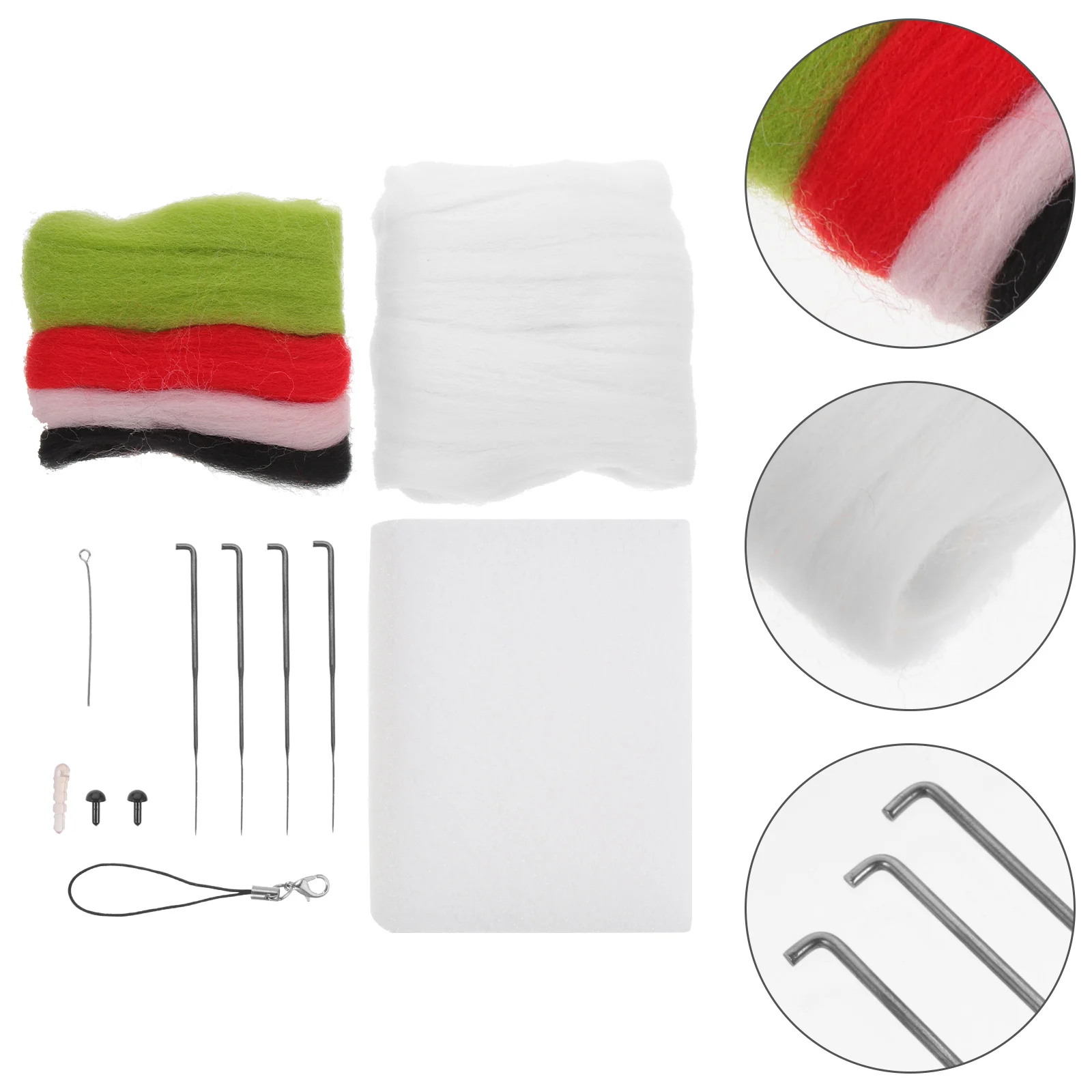 

Wool Felt DIY Material Bag Felting Kits for Beginners Crafts Needle Supplies Tools
