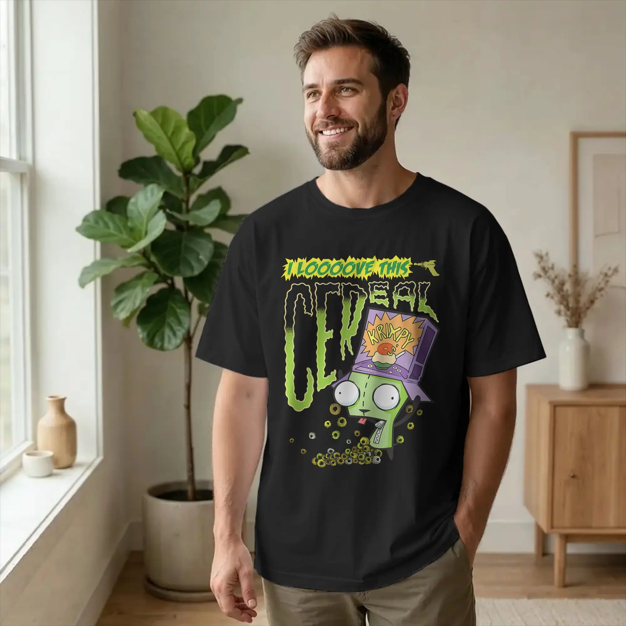 Leisure Alien Invaders Zims T-Shirts for Men Women Round Collar 100% Cotton T Shirt  Short Sleeve Tees Classic Tops
